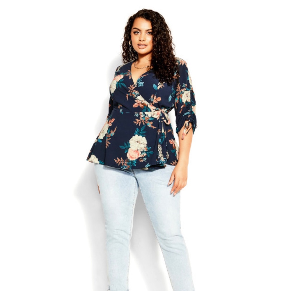 City Chic size 16 Deep Emerald color(Top Fresh Fields) NWT